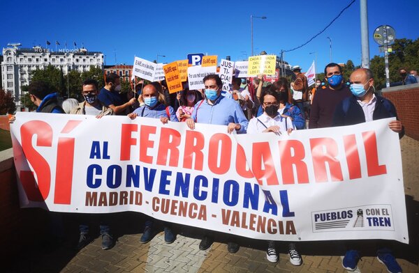 Manifestación tren Madrid